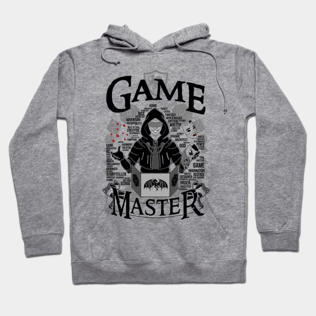 Game Master - Black Hoodie by Milmino